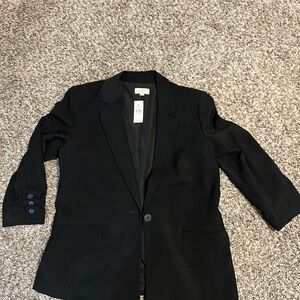LOFT Black Single-Button Blazer